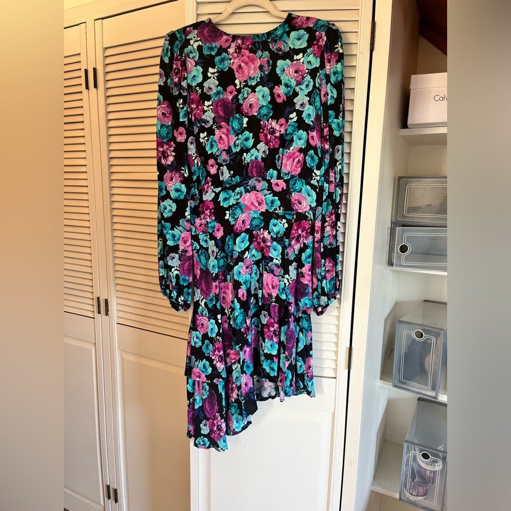 Floral open back dress